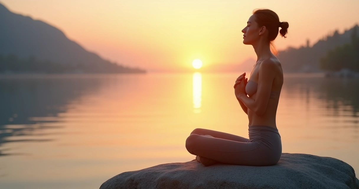 Pessoa sentada em reflexão com luz suave atravessando o peito 