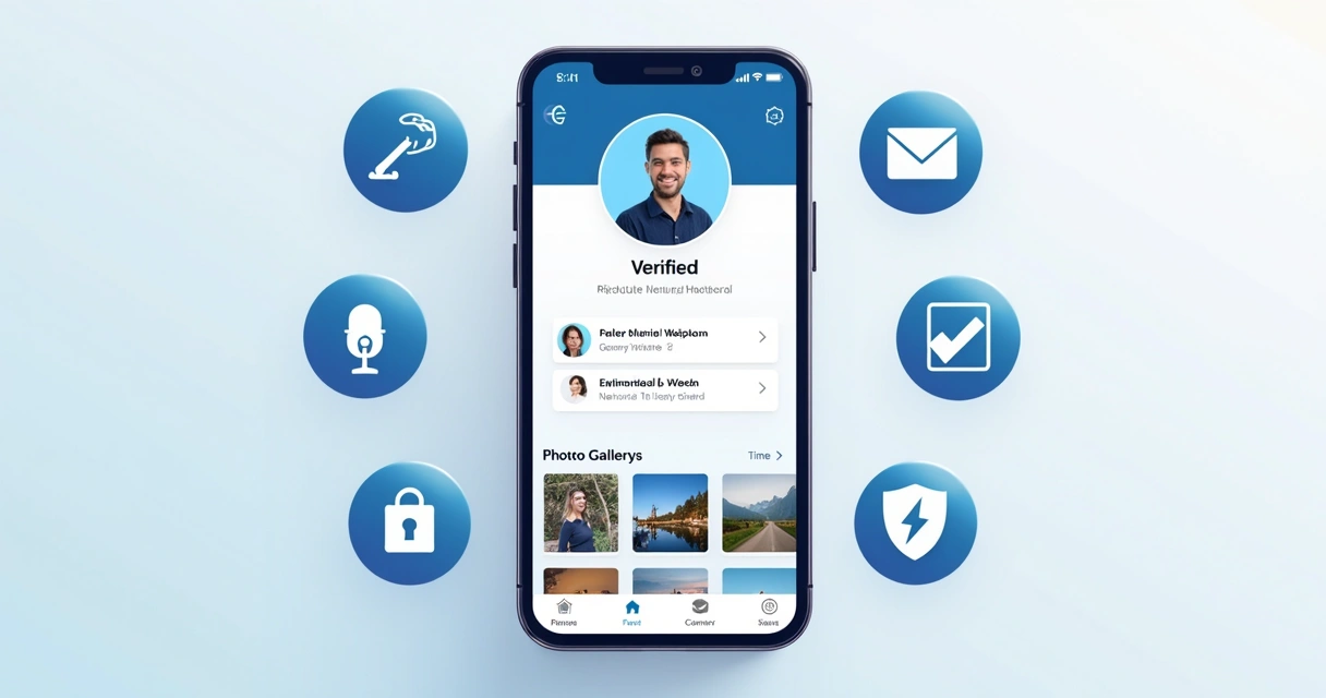 Perfil de acompanhante com fotos reais e selo de verificação 