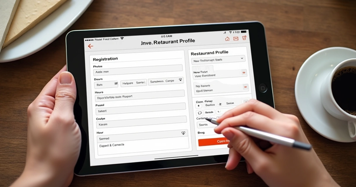 Formulário digital de cadastro de restaurante no iFood 