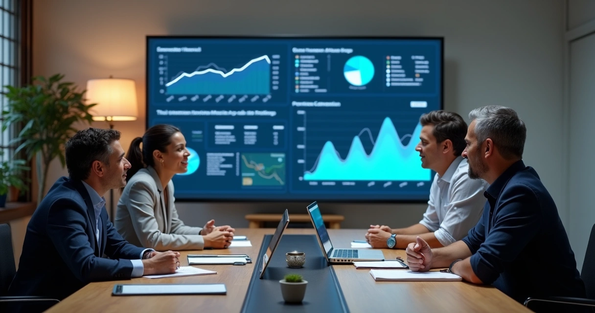 Perfis de clientes de BPO financeiro em reunião 