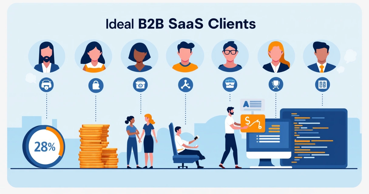 Infográfico sobre perfil de cliente ideal B2B SaaS 