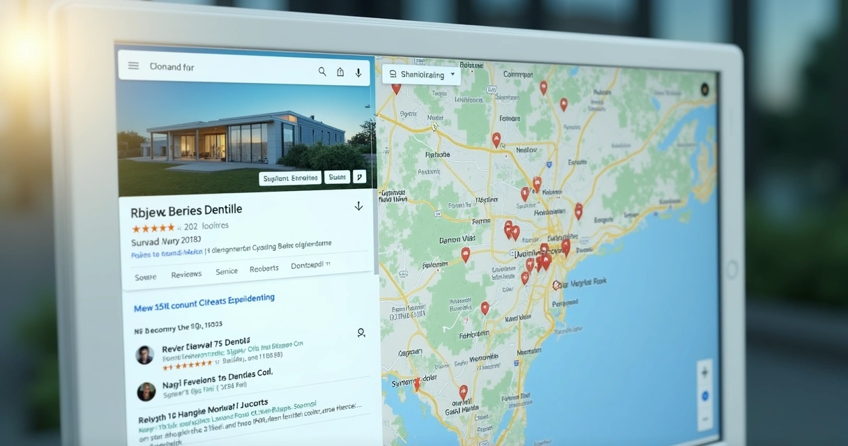 Perfil de clínica odontológica no Google Maps destacando avaliações positivas 
