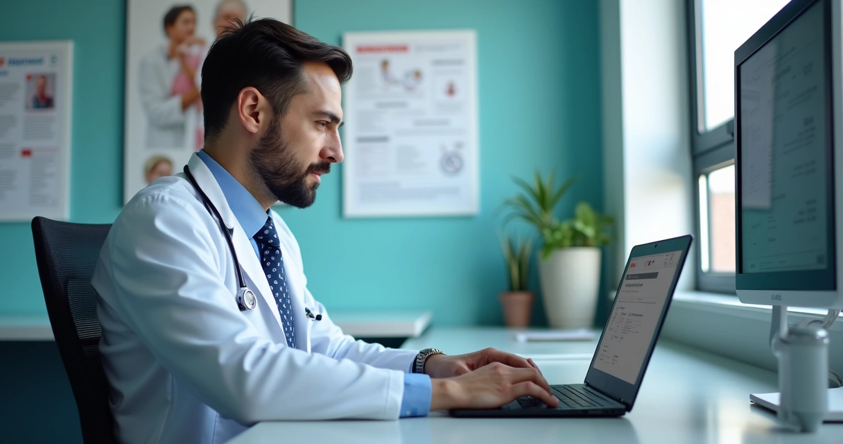 Gestor de clínica ajustando privacidade do YouTube 