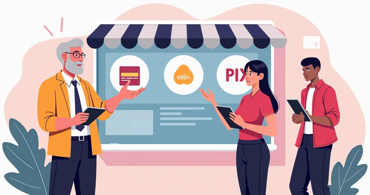 Vários perfis de compradores em um ambiente digital de e-commerce 