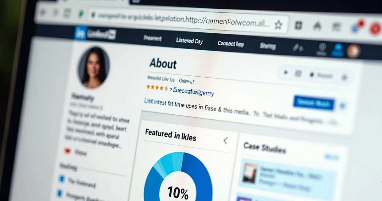 Perfil do LinkedIn com seção de destaques exibida
