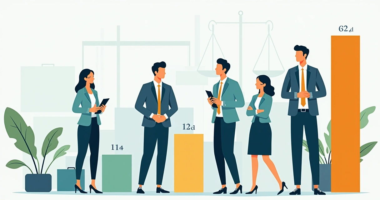 Gráfico ilustrando o perfil dos advogados brasileiros por faixa etária e gênero 