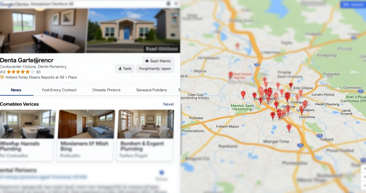 Perfil de clínica com avaliações no Google Maps 
