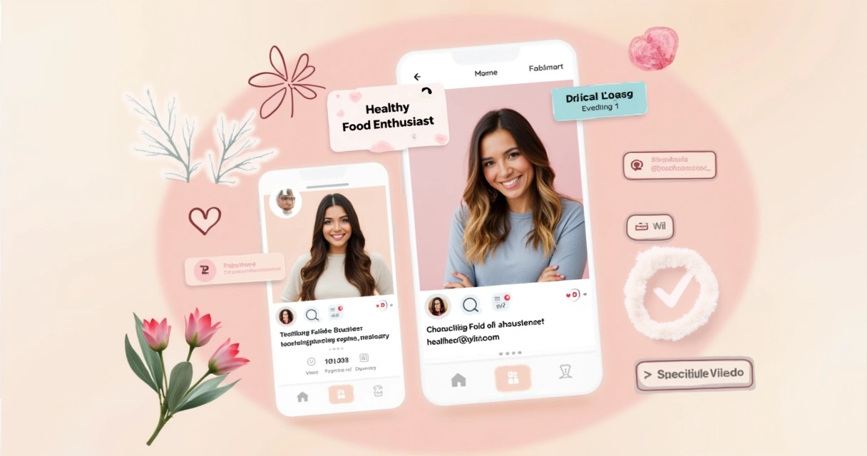 Perfil atraente do Instagram com foto de perfil clara, biografia e atmosfera vibrante.