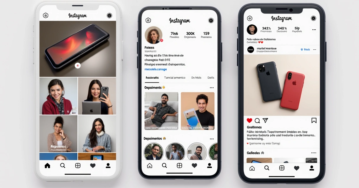 Perfil de loja de celular no Instagram 