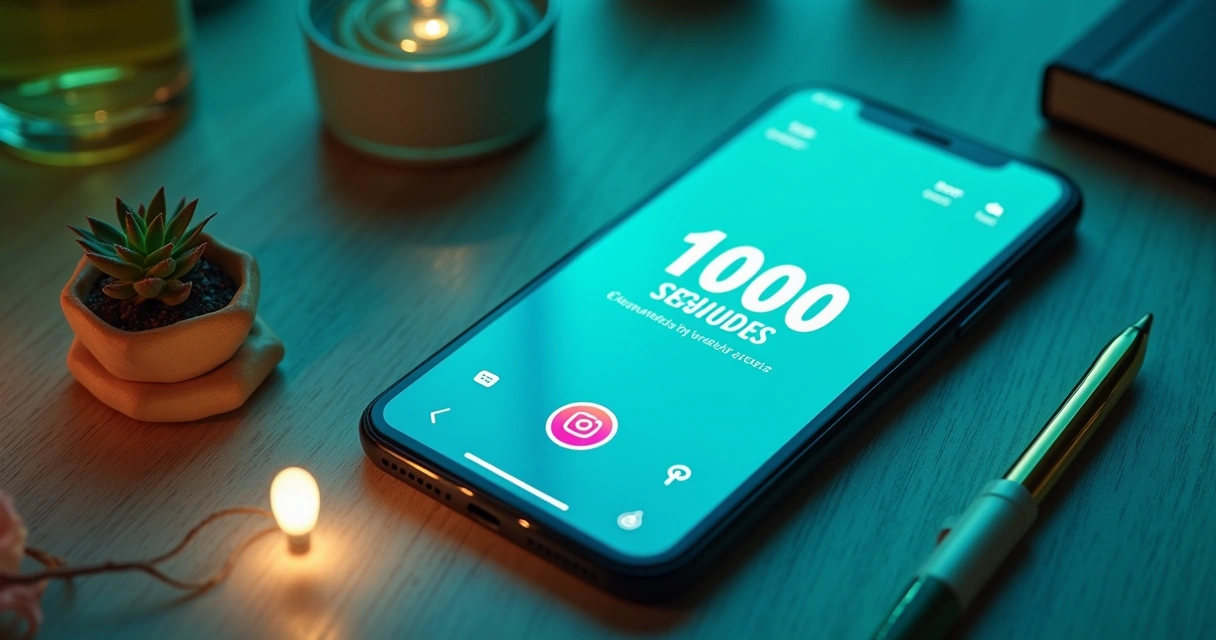 Smartphone com perfil do Instagram mostrando 