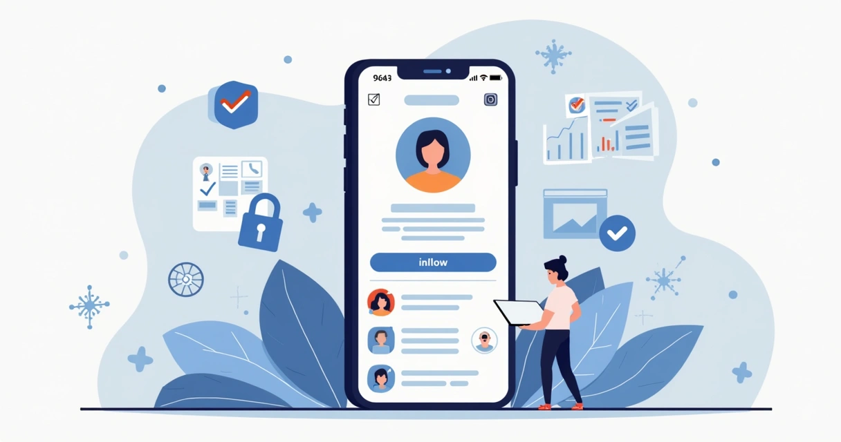 Perfil Instagram organizado para venda e tabela de métricas 