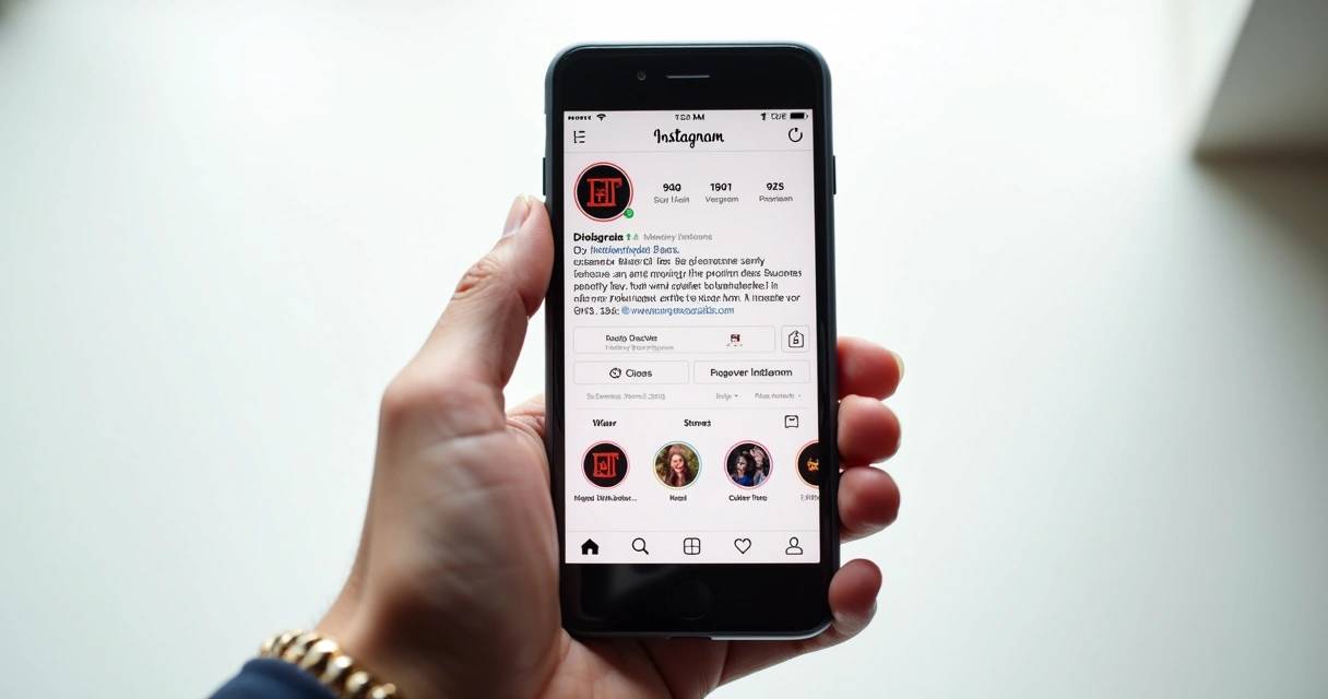 Perfil profissional do Instagram bem otimizado com foto clara e destaque de stories 