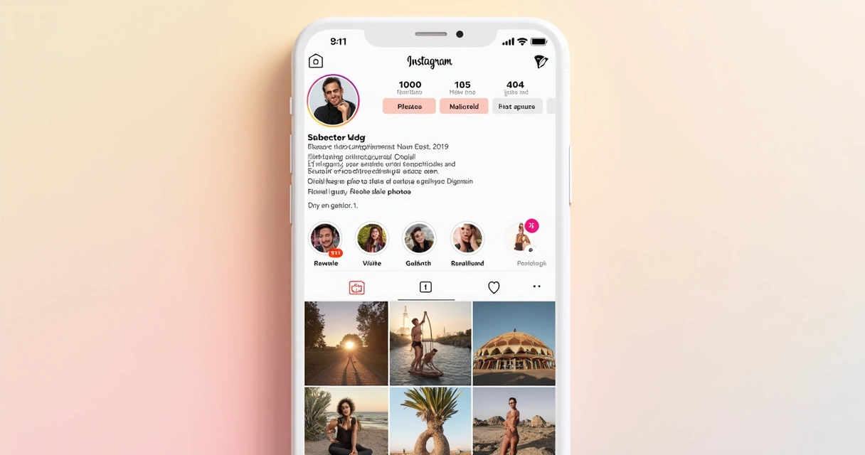 Instagram profile with an organized design and well-written bio.
