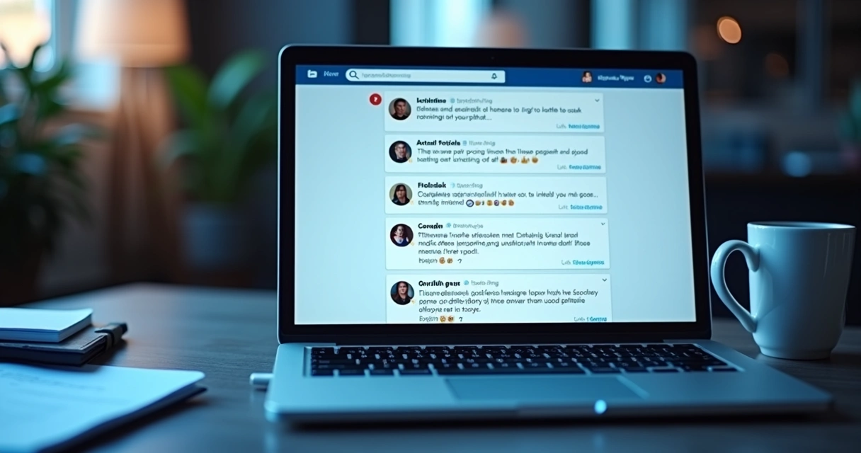 Tela mostrando interações em um perfil do LinkedIn 