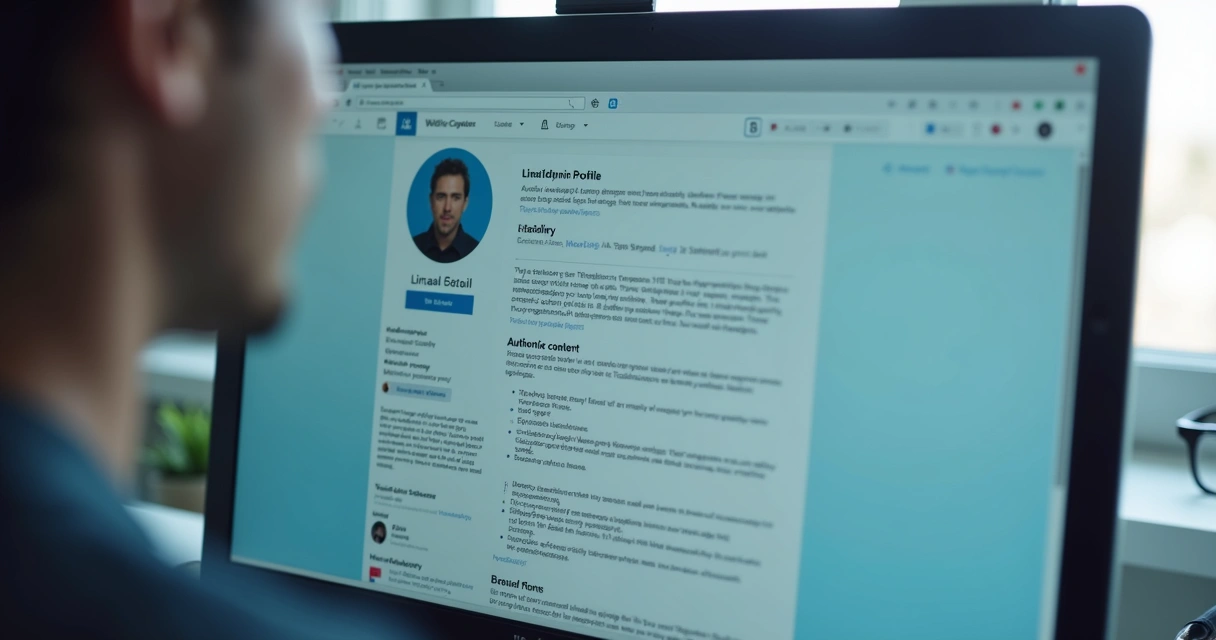 Perfil autêntico do LinkedIn sendo exibido em tela 