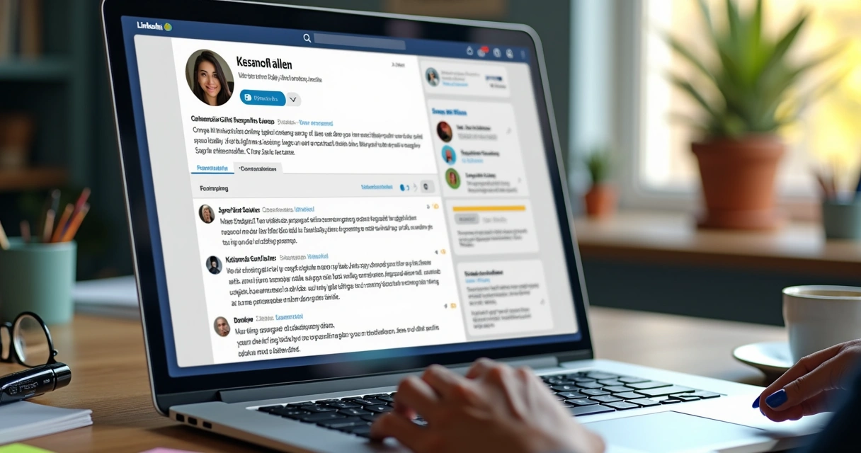 Perfil do LinkedIn autêntico com destaque 