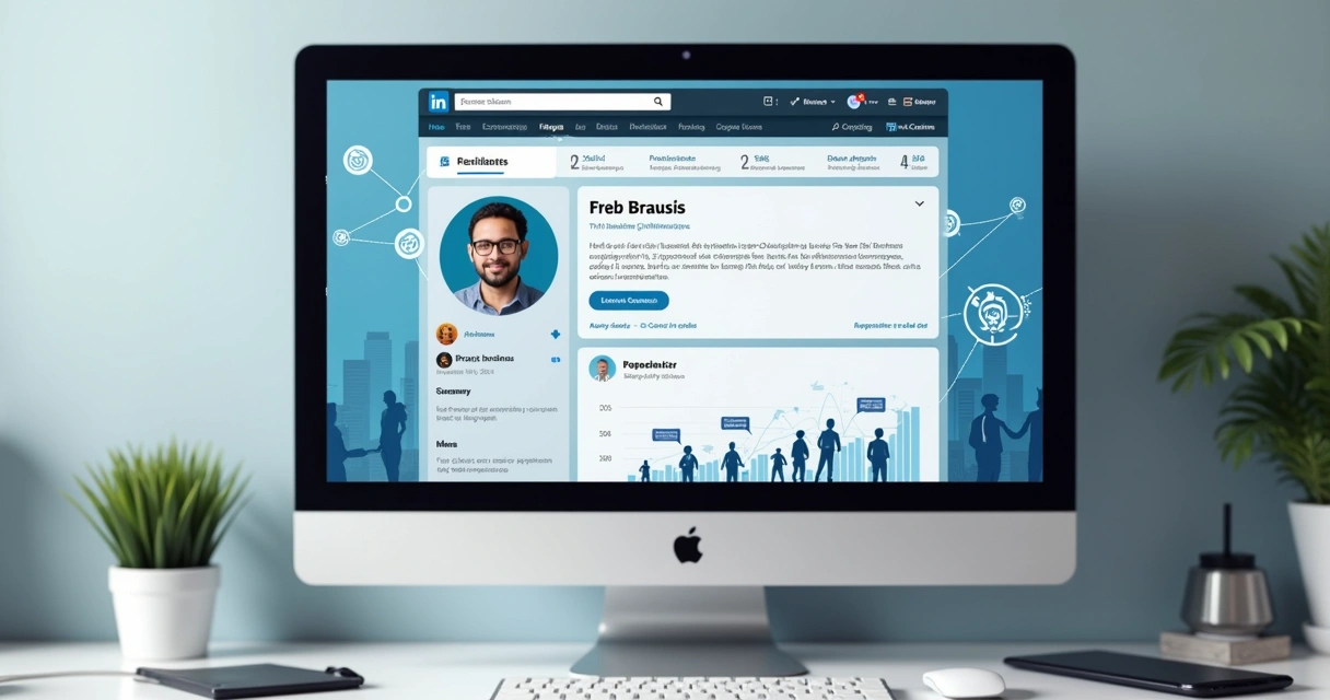 Perfil profissional otimizado do LinkedIn