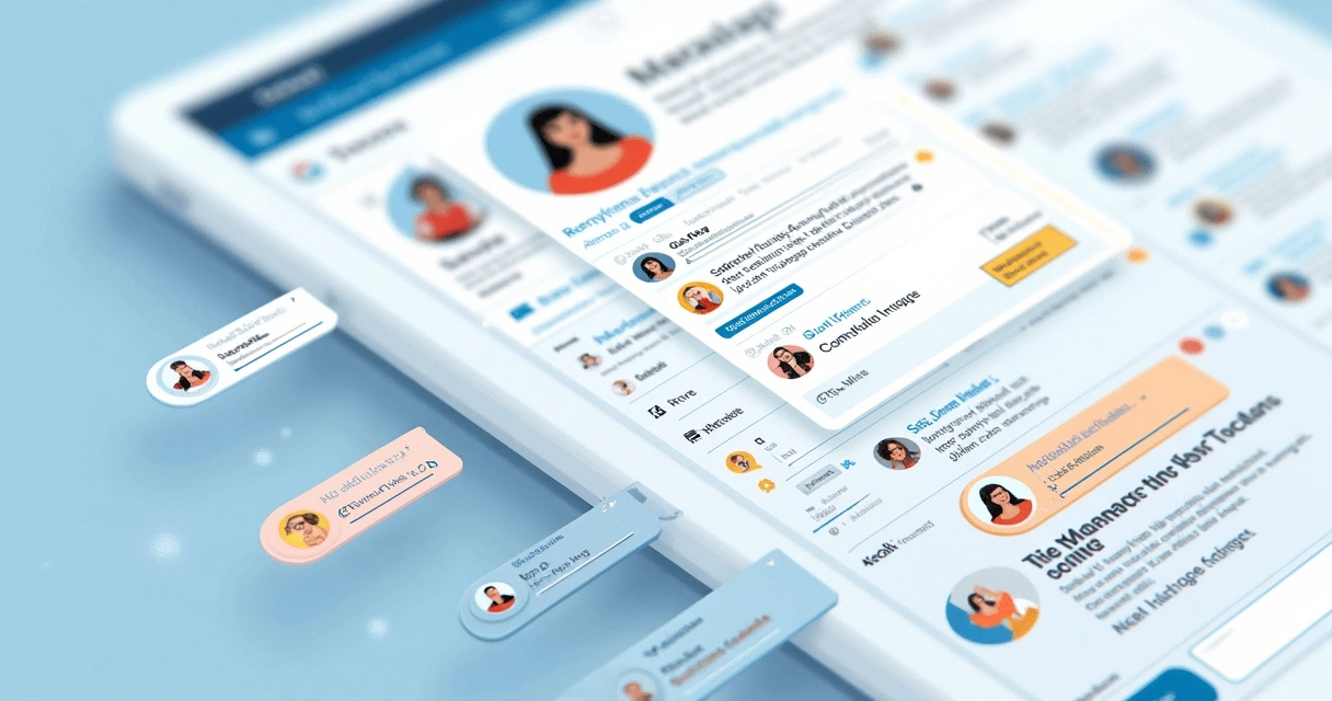 Perfil LinkedIn com várias etiquetas visíveis em destaque 