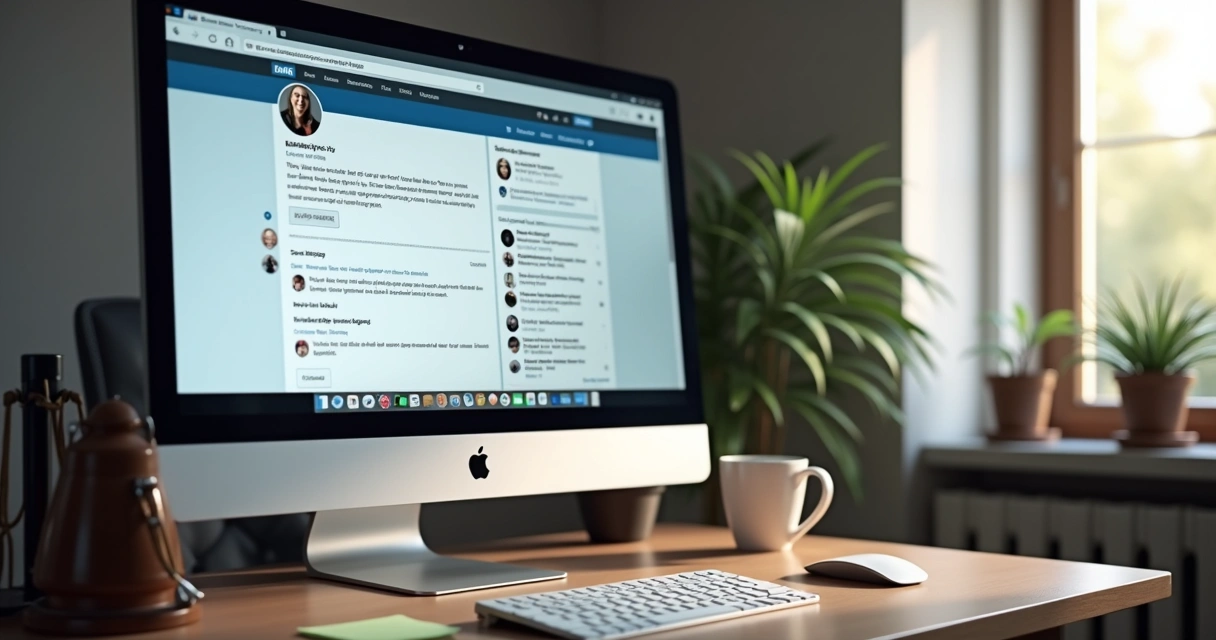Perfil do LinkedIn em modo gratuito, sem destaque