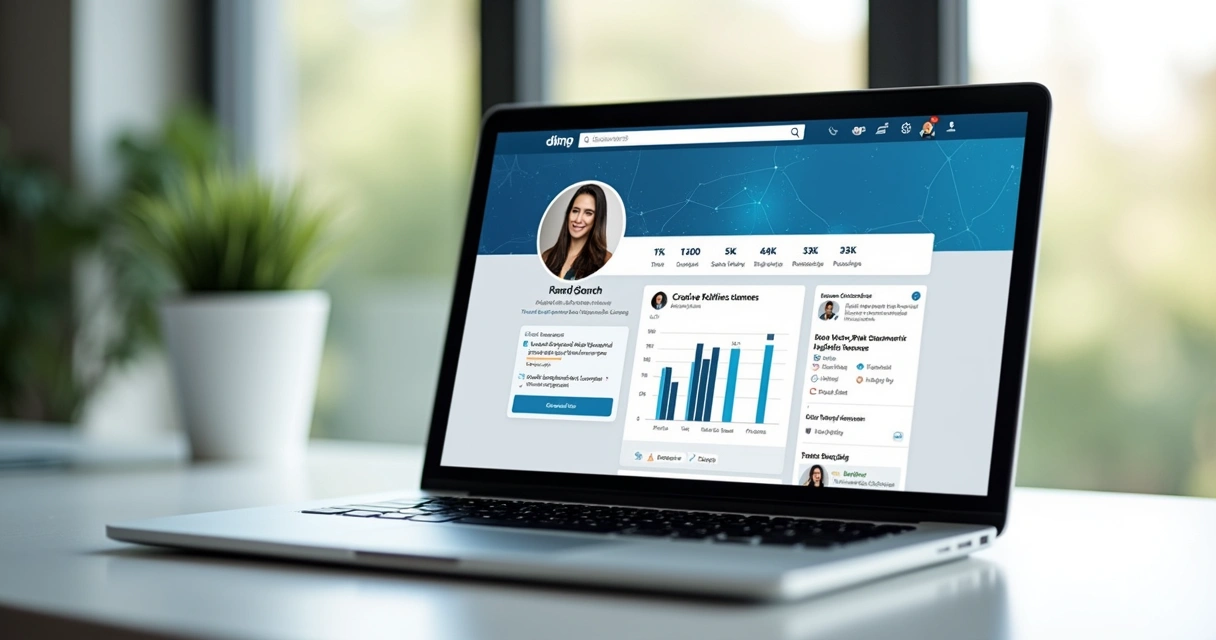Perfil do LinkedIn otimizado com destaque para conquistas e resultados 