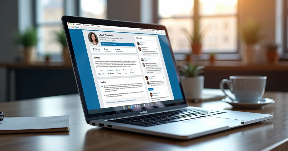 Perfil do LinkedIn otimizado com foto e capa empresarial 