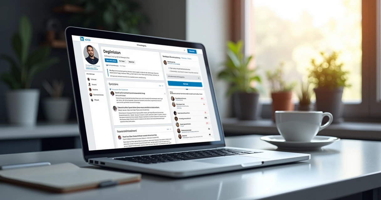 Perfil de LinkedIn profissional bem estruturado
