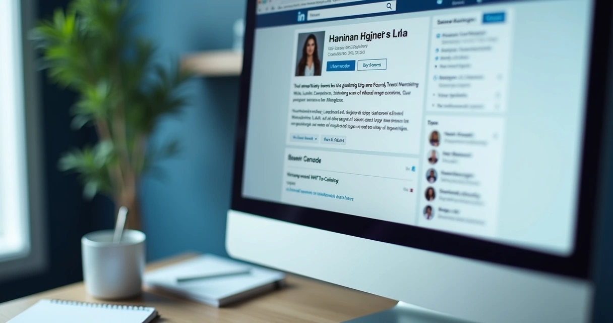 Perfil otimizado no LinkedIn exibindo foto profissional, headline e resumo claro 