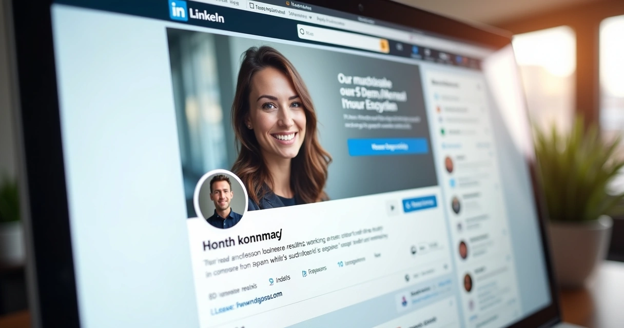 Perfil do LinkedIn bem estruturado com capa personalizada