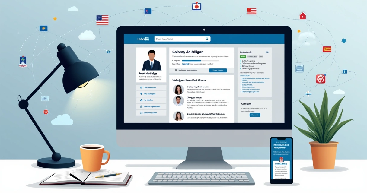 Exemplo de perfil de LinkedIn otimizado para vagas internacionais em tecnologia 