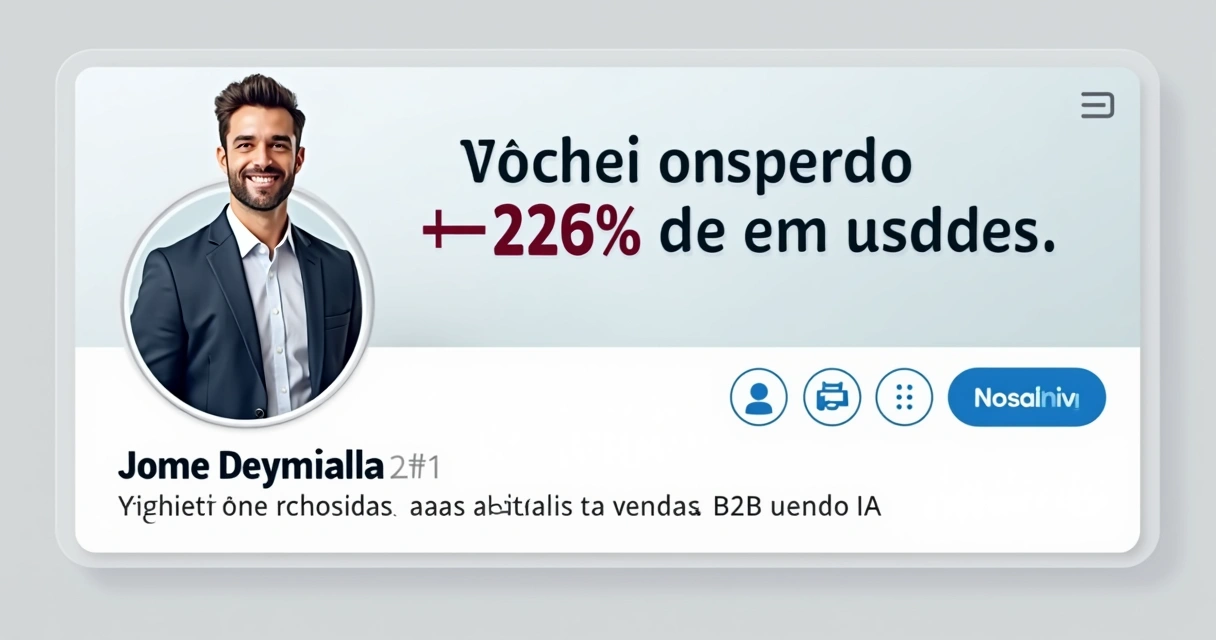 Perfil do LinkedIn otimizado com foto profissional e headline de alta conversão 