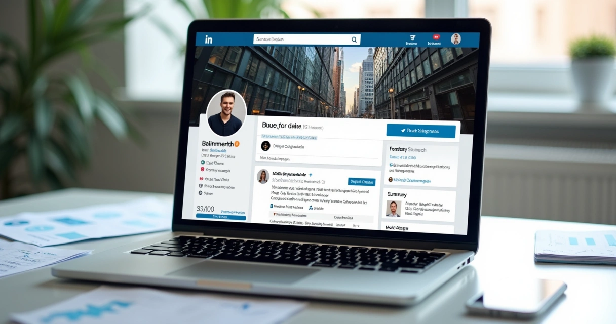 Perfil de LinkedIn bem estruturado com destaque em experiência B2B 