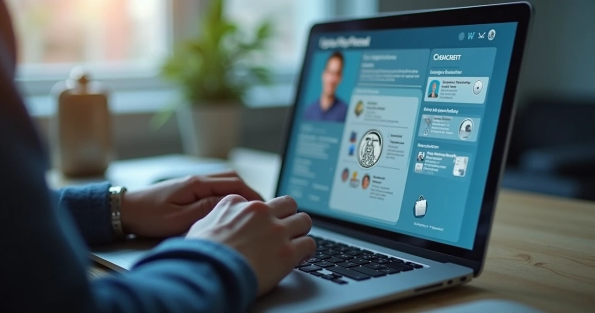 Perfil verificado em plataforma digital 