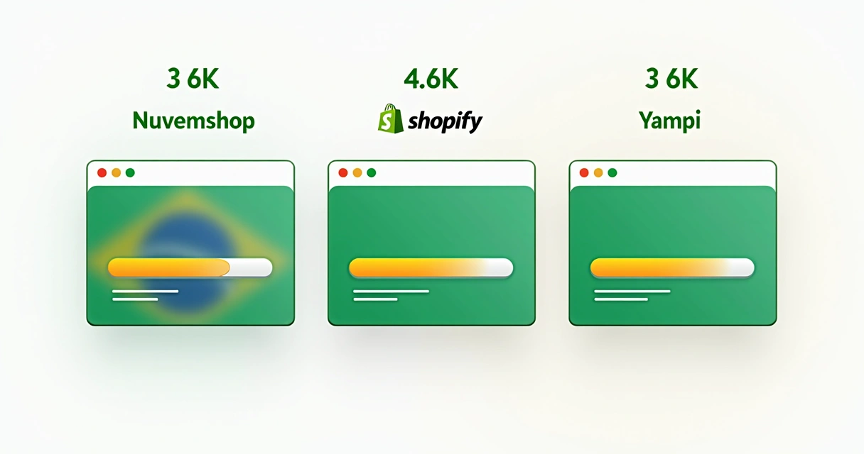 Comparação de carregamento rápido em sites de e-commerce brasileiros