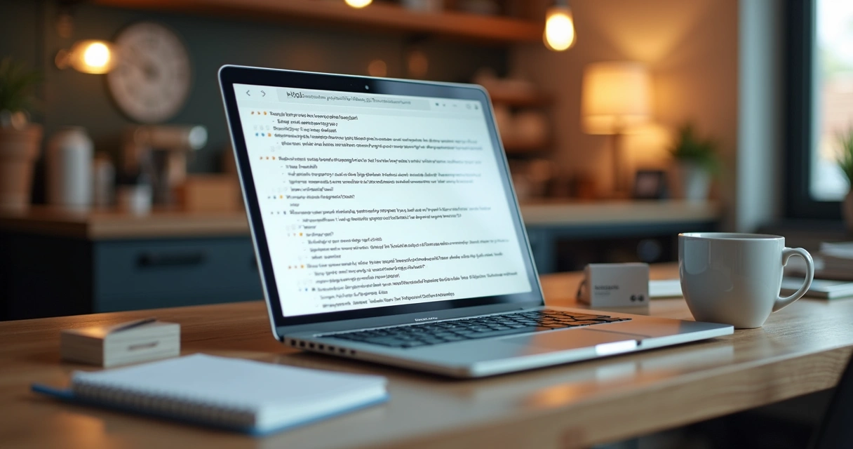 Lista digital de perguntas e respostas exibida em tela