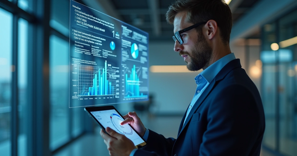 Engenheiro analisando laudo digital em tablet 