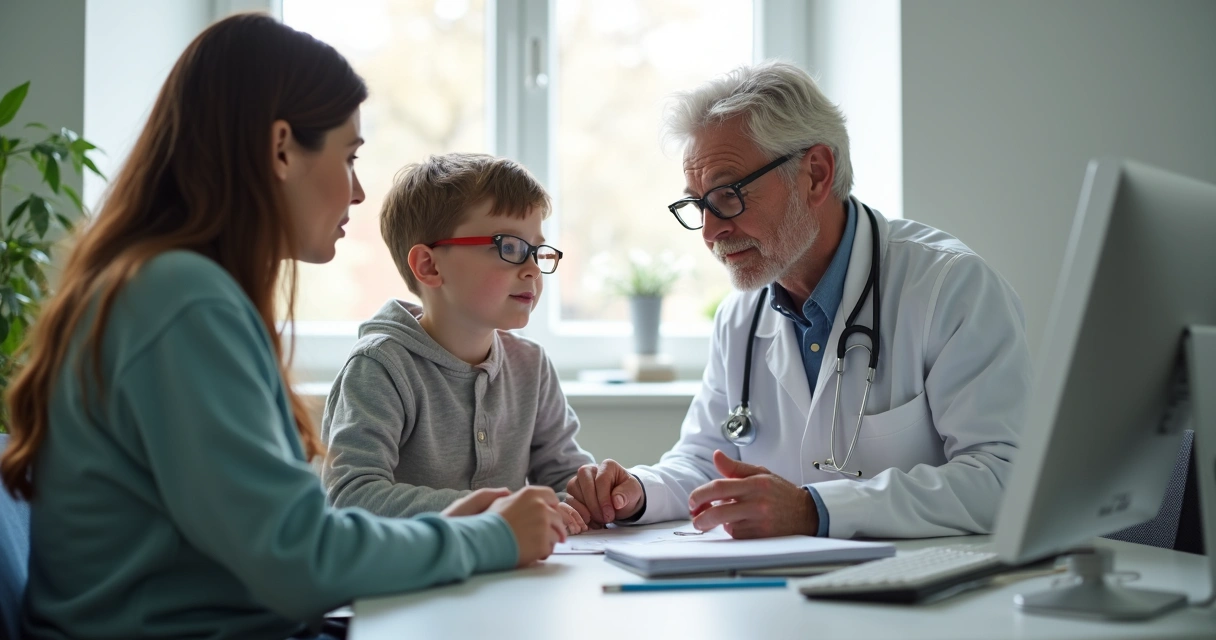 Perícia médica do INSS com autista e familiar