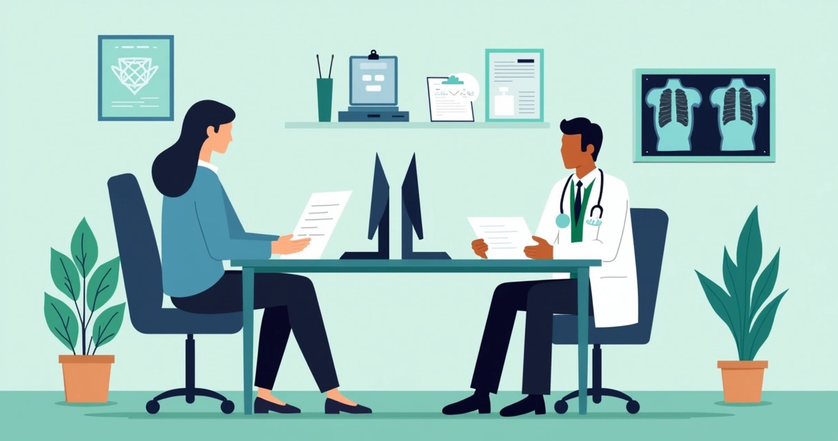 Atendimento de perícia médica com segurado e documentos