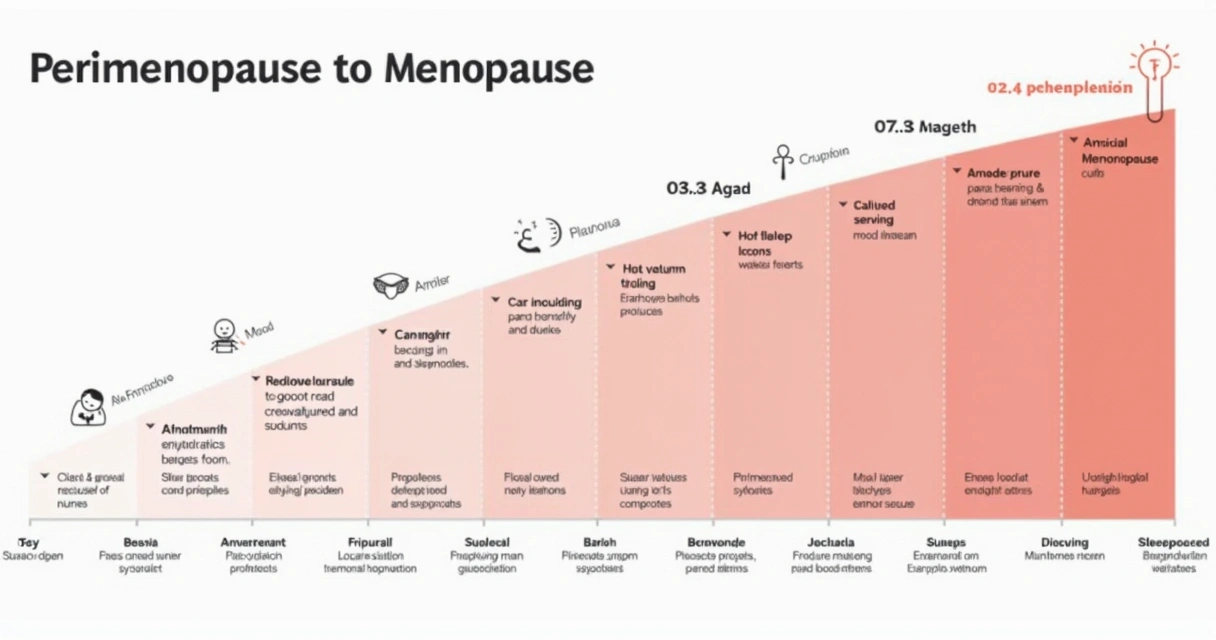 Gráfico ilustrando as fases de perimenopausa até a menopausa 