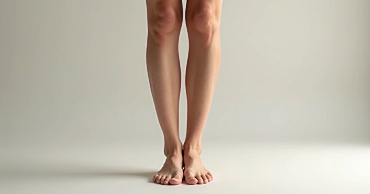 Pernas femininas com pele lisa e sem sinais de varizes ou cicatrizes