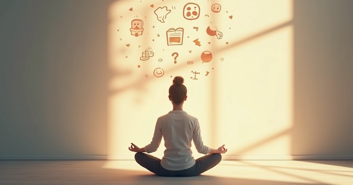 Person sitting in meditation reflecting on emotional pain
