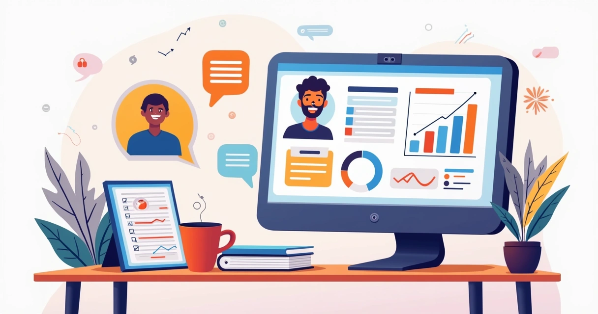 Apresentação de buyer persona digital em tela de computador 