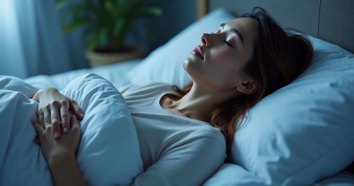 Persona acostada escaneando mentalmente su cuerpo al despertar 