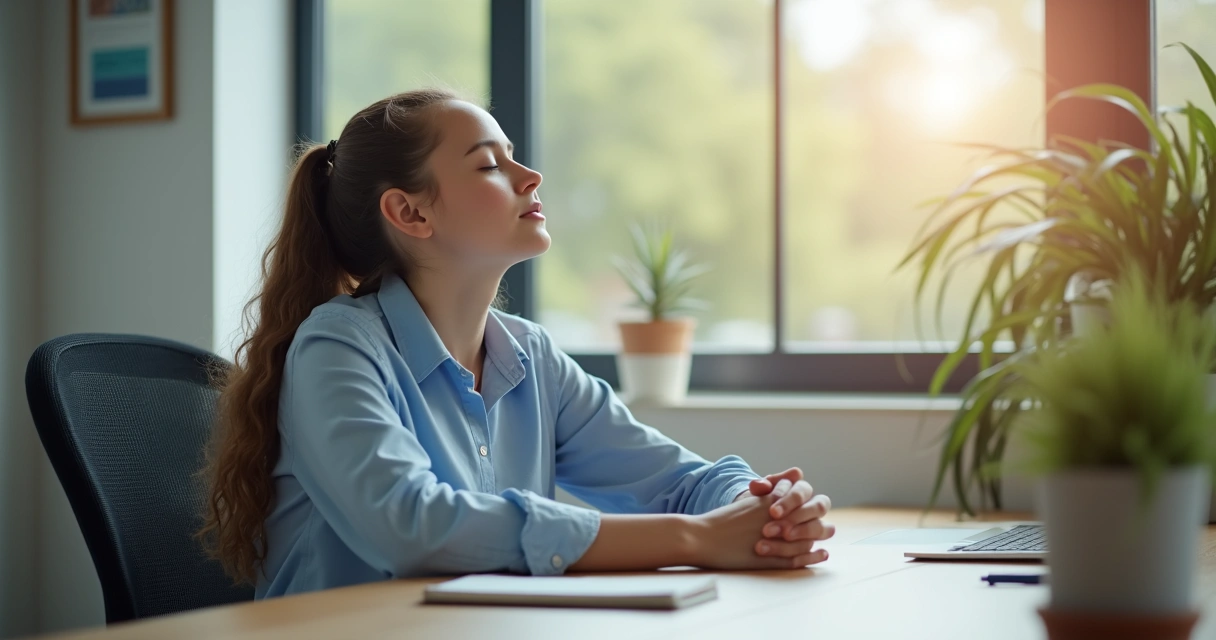 Persona haciendo una pausa antes de decidir