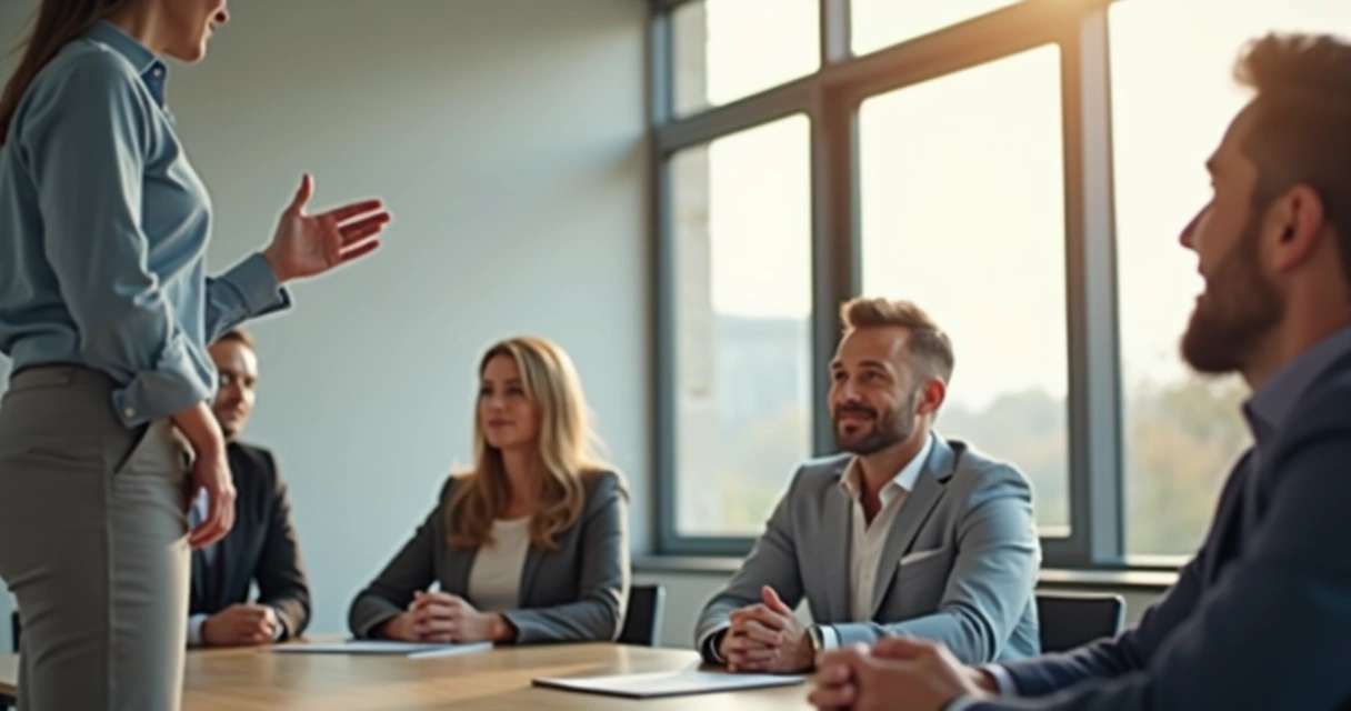 Persona gesticulando mientras establece un límite en una conversación 