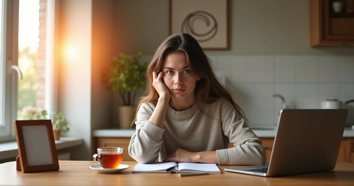 Persona reflexionando frente a varias opciones en su vida diaria 