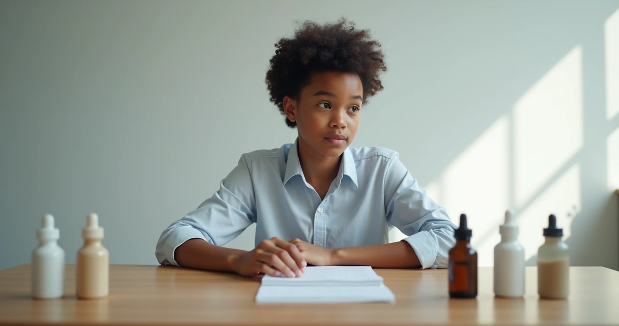Persona pensativa con la mano en el mentón frente a varias opciones 