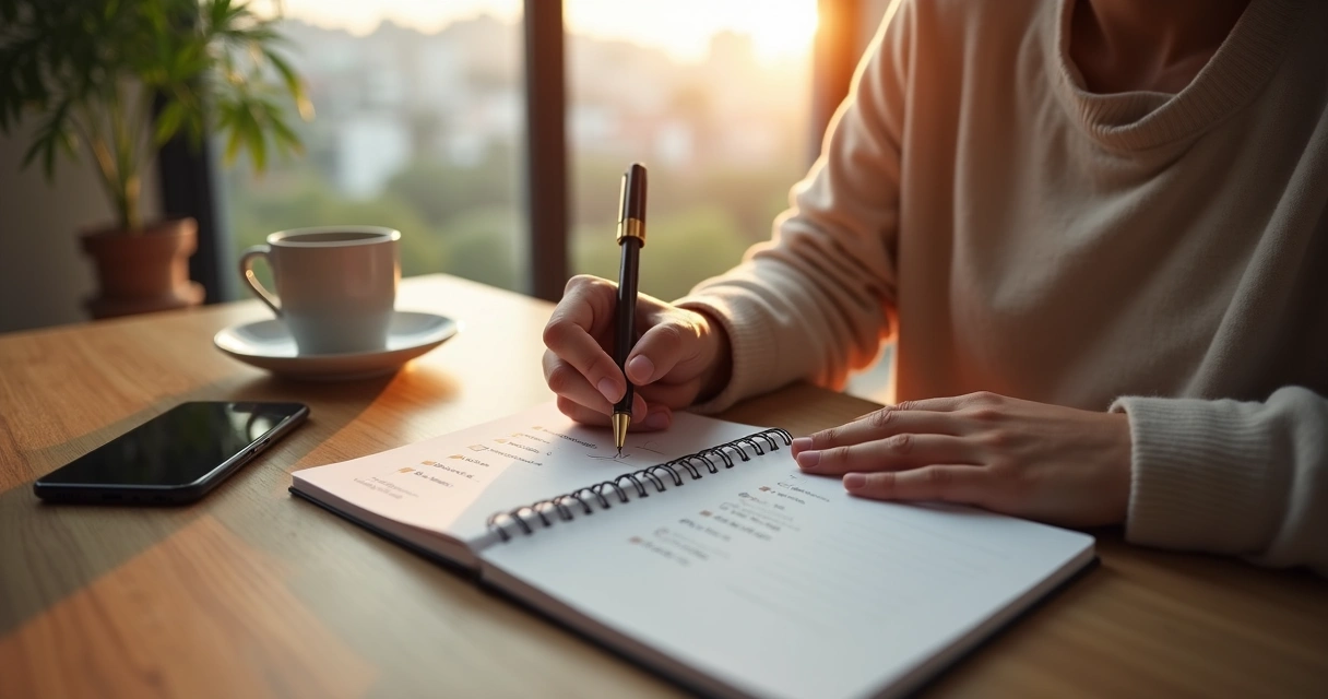 Persona reflexionando sus valores antes de tomar decisiones diarias 