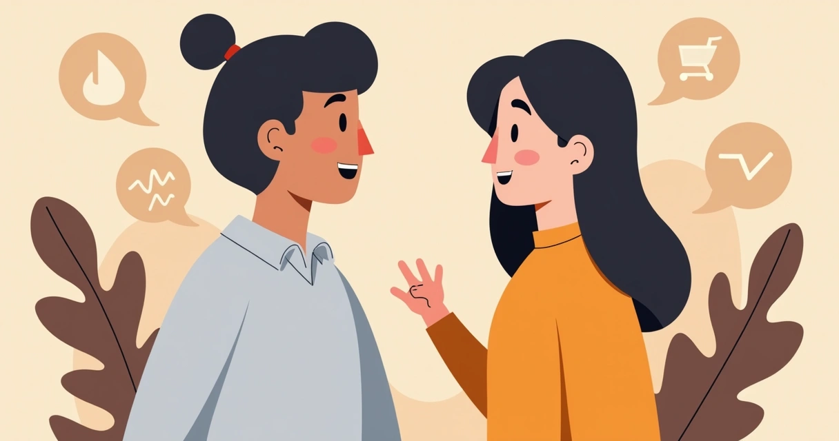 Personagem representando cliente ideal, expressando empatia ao ouvir a marca 