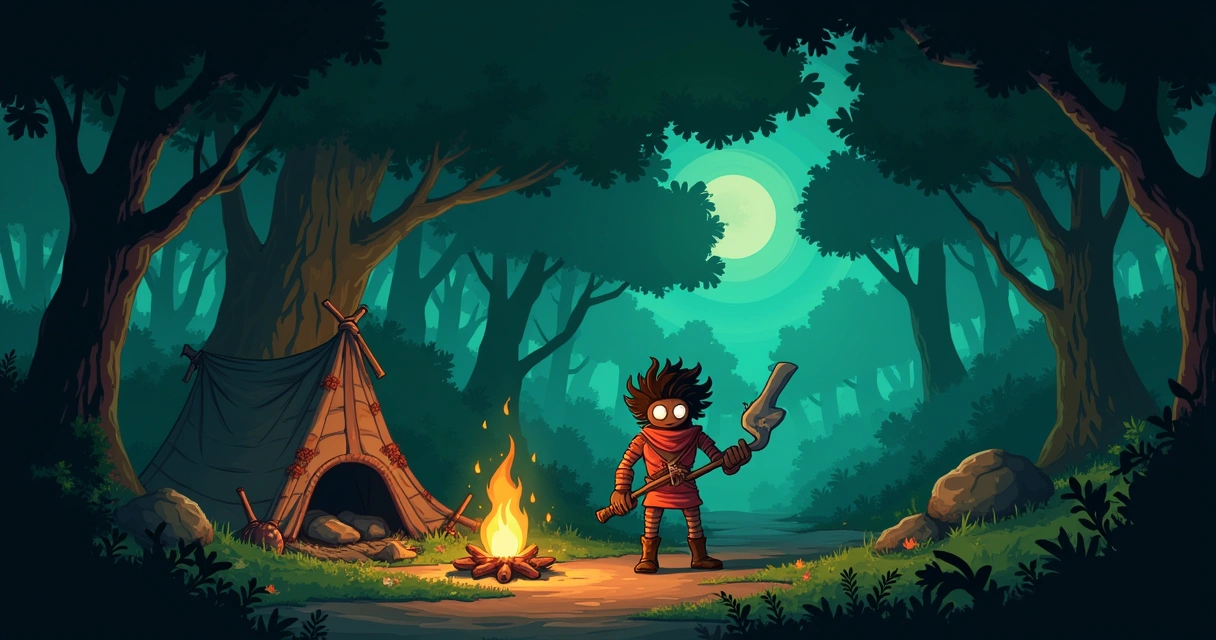 Personagem em ambiente de sobrevivência de Don