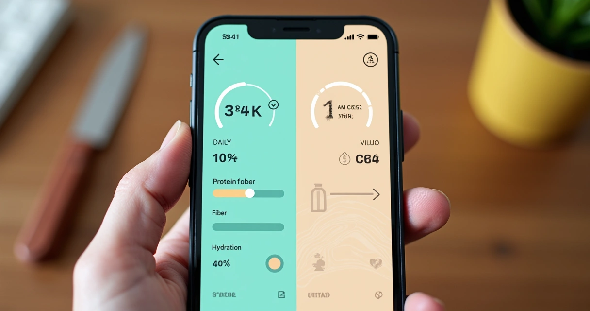 Personalized habit and nutrient tracking on health app 